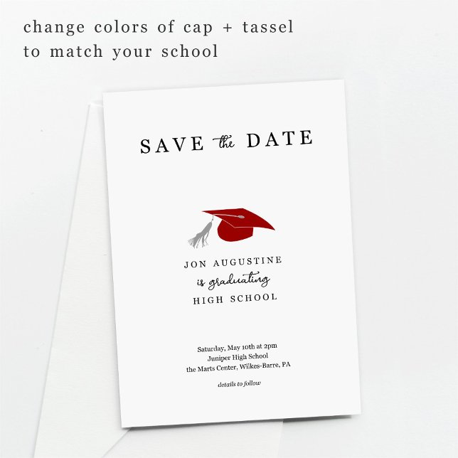 College High School Graduation Save the Date Invitation (Creator Uploaded)