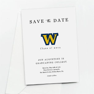 College High School Logo Graduation Save the Date Invitation
