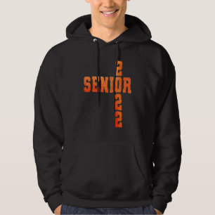 College High School Senior 2022 Graphic Orange Gra Hoodie