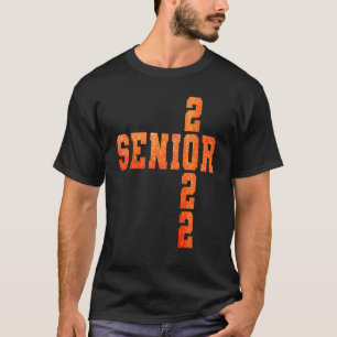 College High School Senior 2022 Graphic Orange Gra T-Shirt