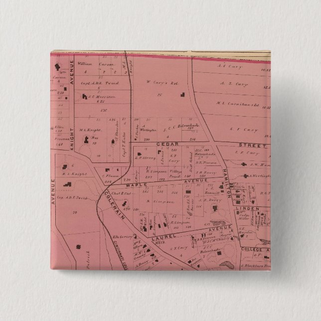 College Hill, Ohio 2 Inch Square Button (Front)