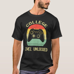 College Level Unlocked Video Gamer Back to School  T-Shirt