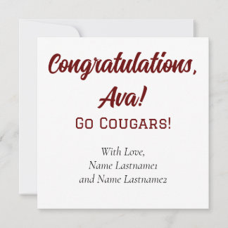 College of Charleston Personalized Gift Card