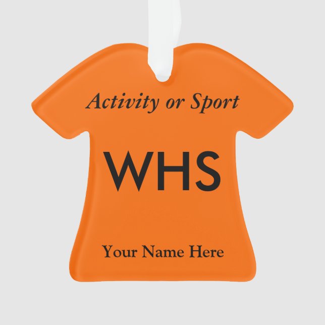 College or High School Varsity Letter Keepsake Ornament (Front)