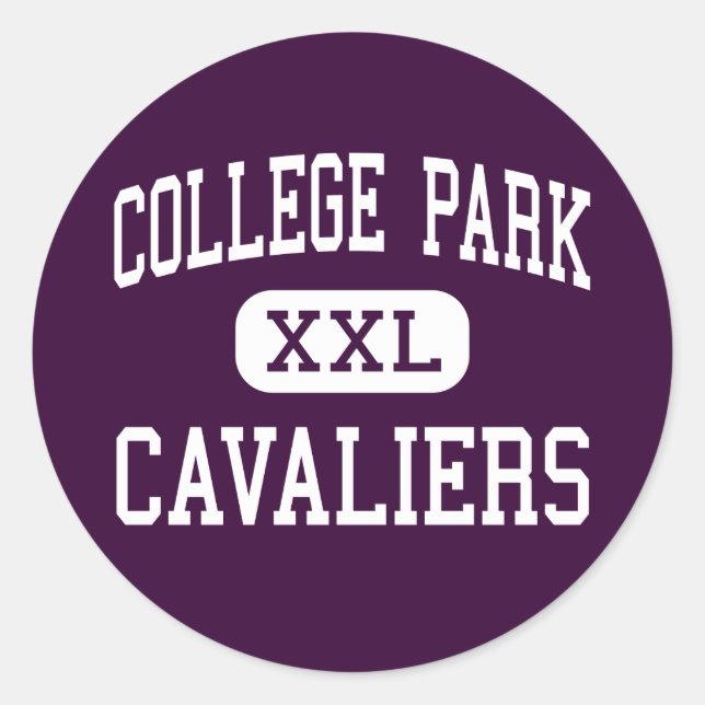 College Park - Cavaliers - High - The Woodlands Classic Round Sticker (Front)
