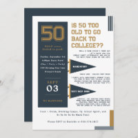 College Pennants | Blue & Gold 50th Birthday