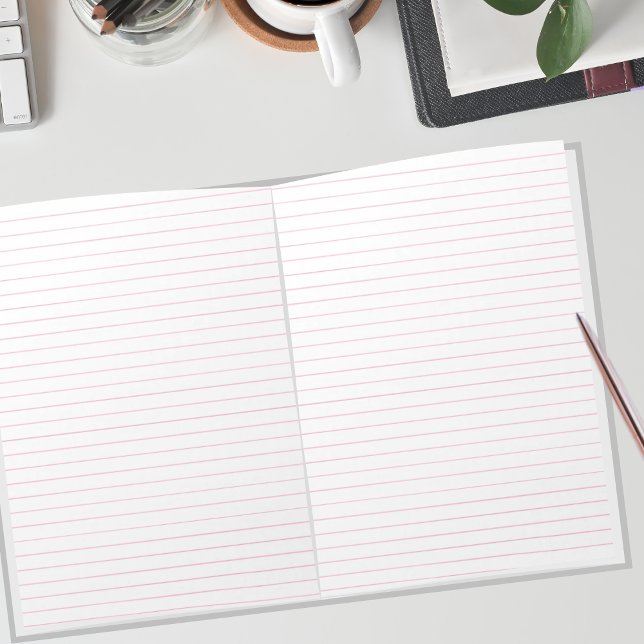 College Rule Pink Lined Paper Landscape 11 x 8.5 Notepad (Creator Uploaded)