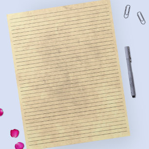 College Ruled   Yellow Vintage Paper Background Notepad