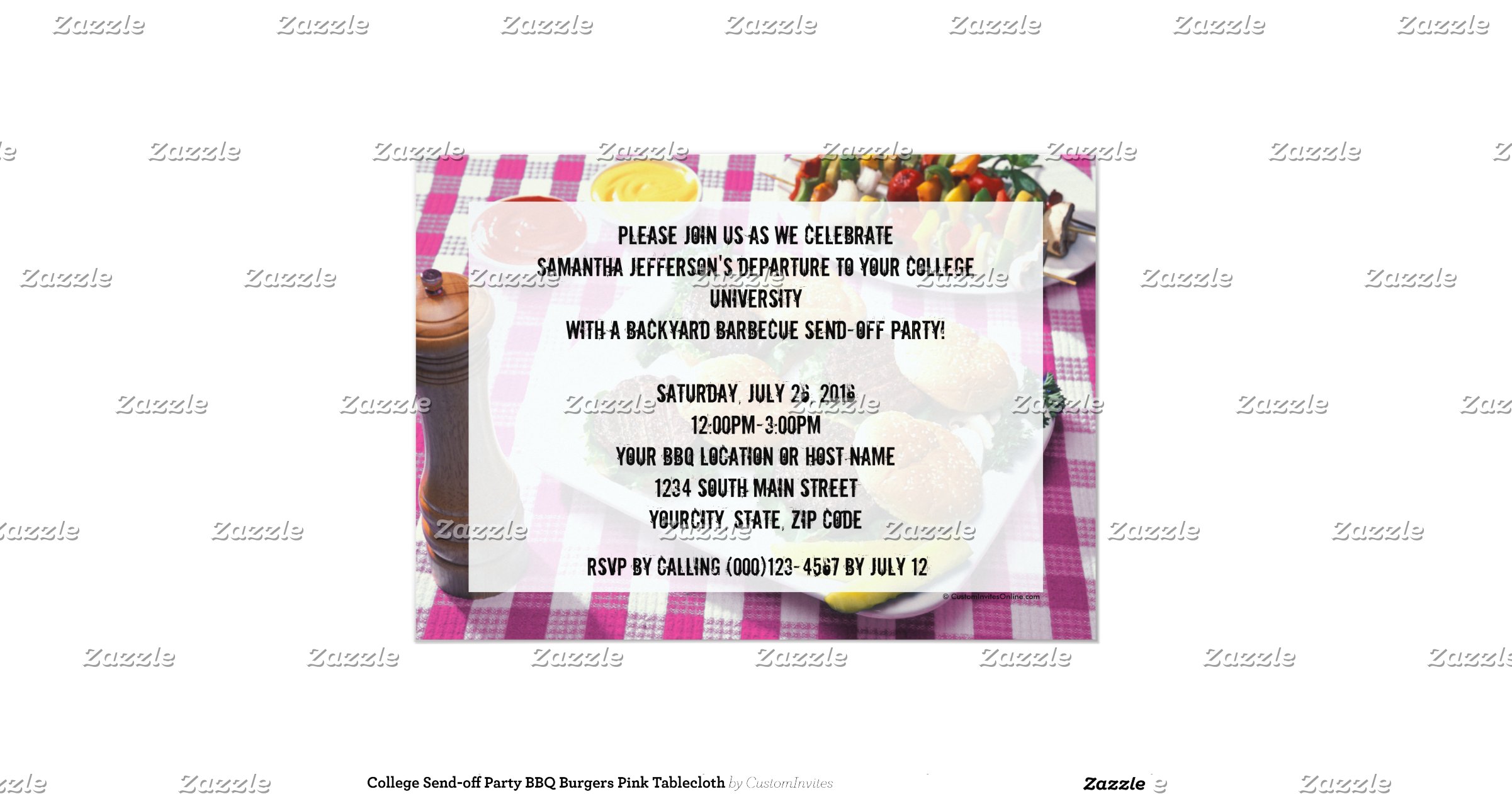 College Send Off Party Invitations 3