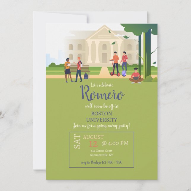 College Setting Invitation (Front)