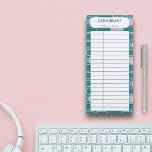College Stationery Green Retro Customize  Magnetic Notepad<br><div class="desc">Ready to start the new School year? Get organised with this Chic and Cool Retro Notepad in Green! Customise Notepads with purpose and name. For Reminders,  Weekly To-Do,  Daily To-Do etc.</div>