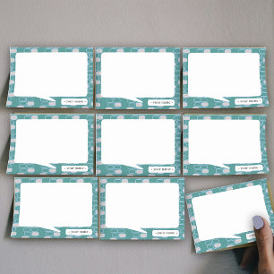 College Stationery Green Retro Customize Post-it Notes