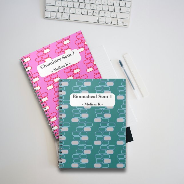 College Stationery Pink Retro Customize Notebook (Creator Uploaded)
