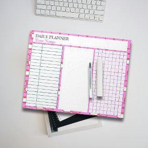 College Stationery Pink Retro Customize Notepad