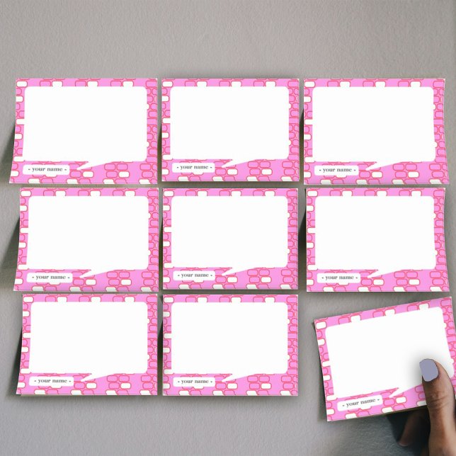 College Stationery Pink Retro Customize  Post-it Notes (Creator Uploaded)