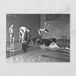 College Swimmers Postcard