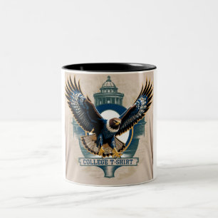 College T-shirt: Hawk Logo Two-Tone Coffee Mug