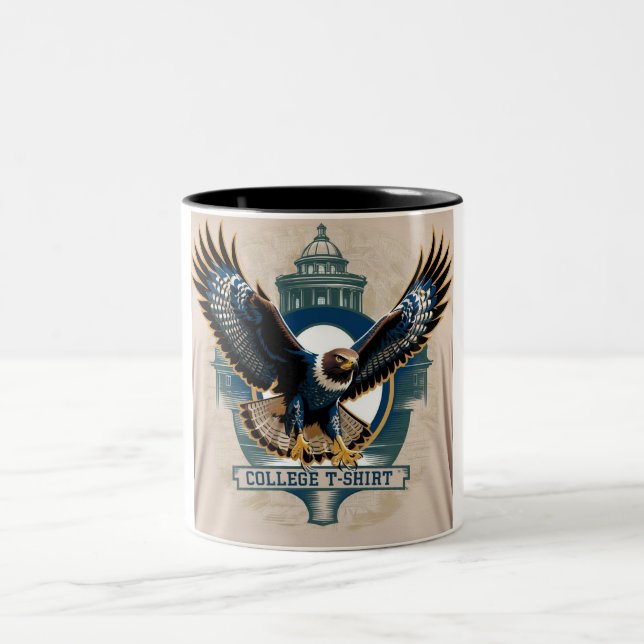 College T-shirt: Hawk Logo Two-Tone Coffee Mug (Center)