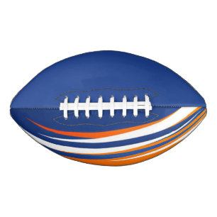 College Team Colours Blue/White/Orange Football