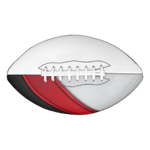 College Team Colours Red/Black/Grey/White Football
