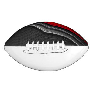College Team Colours Red/Black/White Football