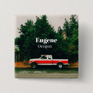 College town of Eugene - Oregon 2 Inch Square Button