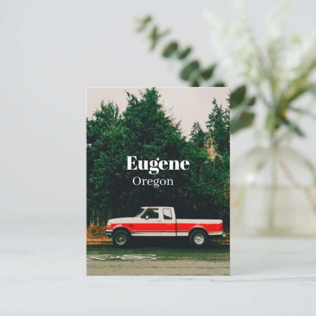 College town of Eugene - Oregon Postcard (Standing Front)