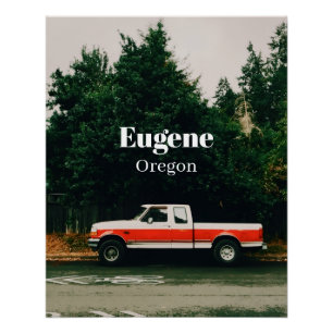 College town of Eugene - Oregon Poster