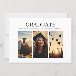 College University 4 Photo Classic Graduate Announcement