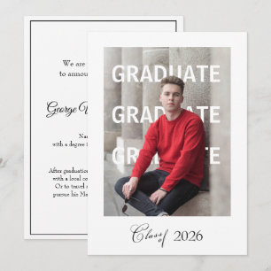 College/University Graduation Announcement unique