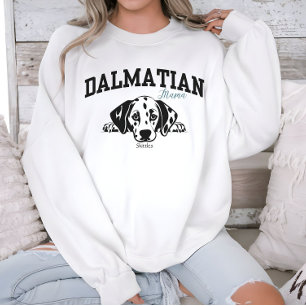 College Varsity Script Dalmatian Mama Dog Lover Sweatshirt