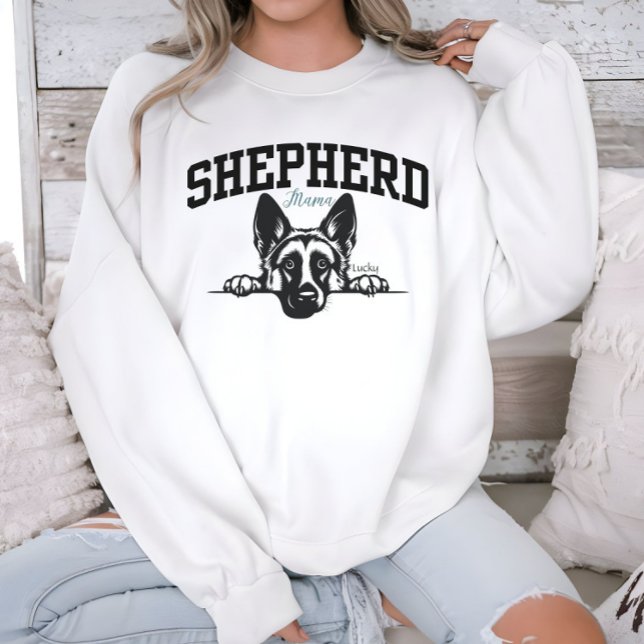 College Varsity Style Script Shepherd Mama Sweatshirt (Creator Uploaded)