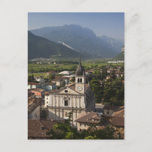 Collegiate church in morning, Arco, Trento Postcard
