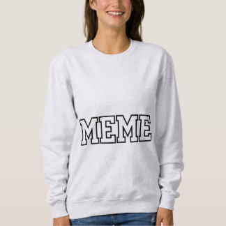 Collegiate Meme Block Letter Varsity Typography Sweatshirt