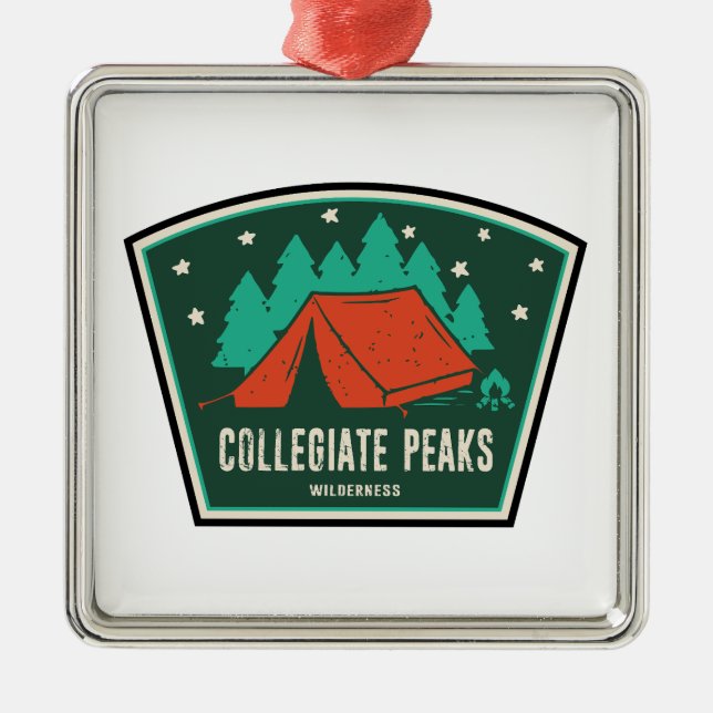 Collegiate Peaks Wilderness Colorado Camping Metal Ornament (Front)