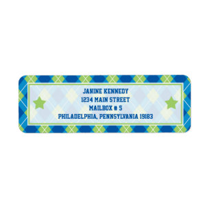 Collegiate Style Blue & Green Argyle