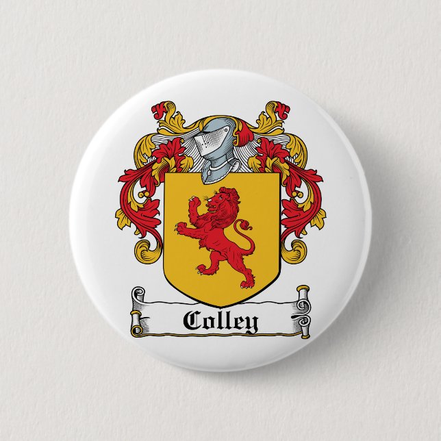 Colley Family Crest 2 Inch Round Button (Front)