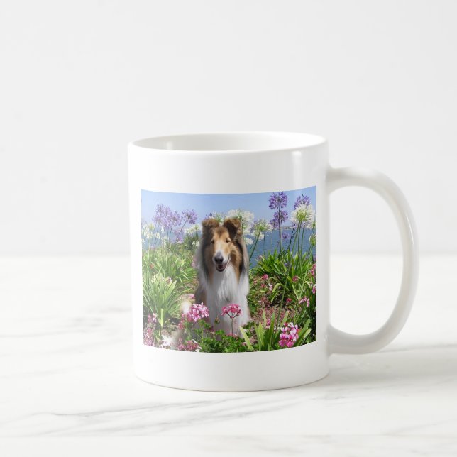 Colley rugueux dans la tasse de fleurs (Droite)