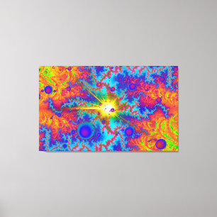 Colliding Dweeb Ballz Psychedelic Canvas Print