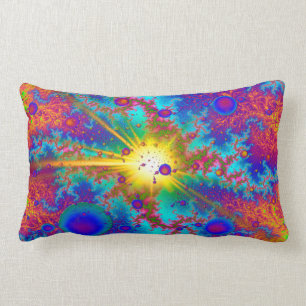 Colliding Dweeb Ballz Psychedelic Lumbar Pillow
