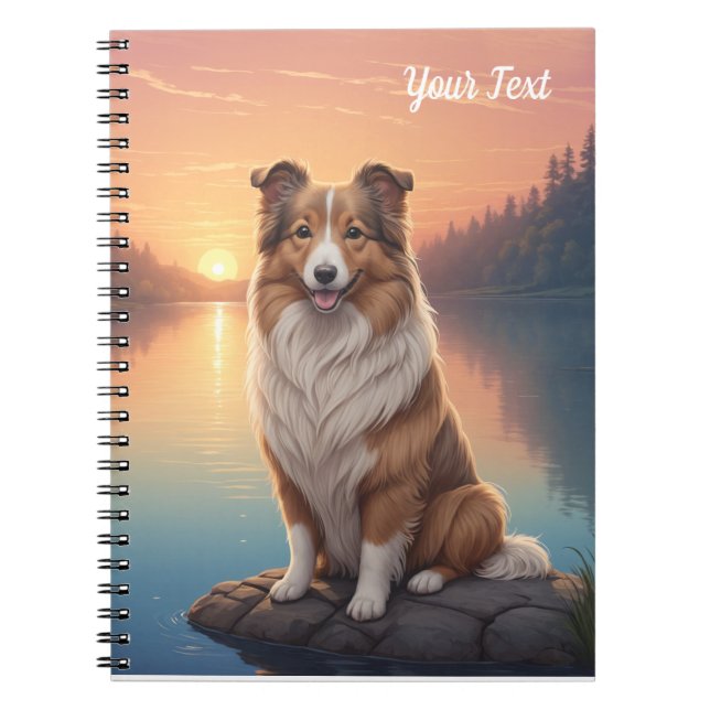 Collie by Lake Notebook (Front)