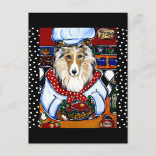 Collie Chef Postcard