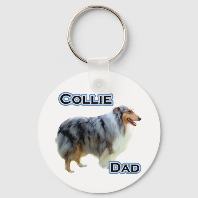 Collie Dad 4 - Keychain (Front)