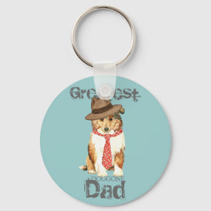 Collie Dad Keychain