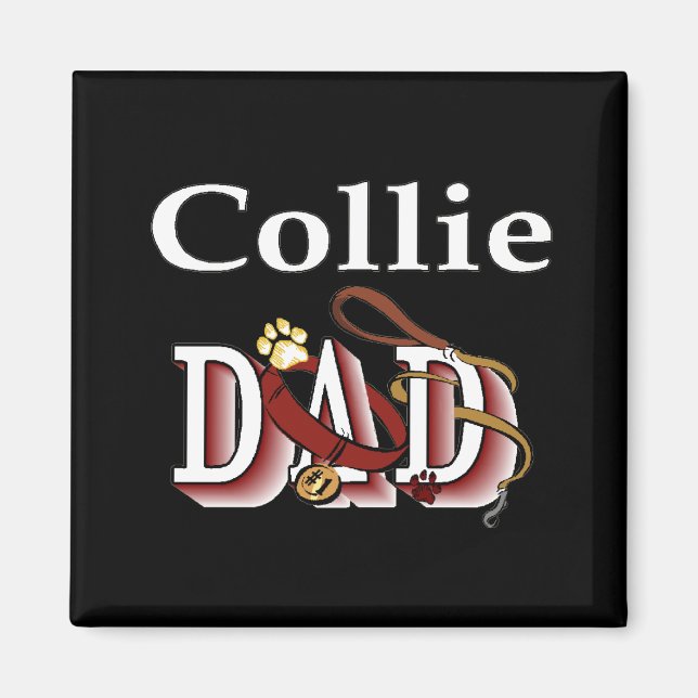 collie dad Magnet (Devant)