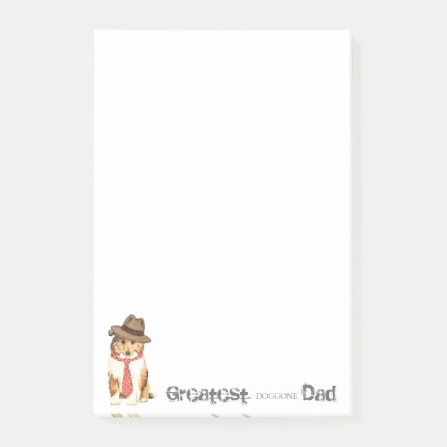Collie Dad Post-it Notes (Front)