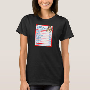 Collie Dog Breed Owner Funny Nutrition Facts T-Shirt