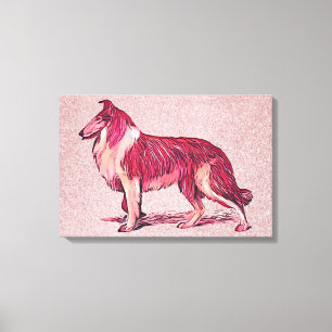 Collie dog canvas print