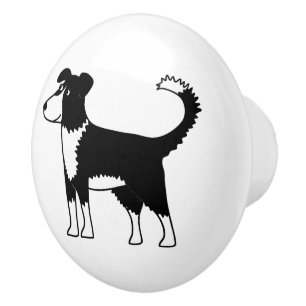 Collie Dog Ceramic Knob