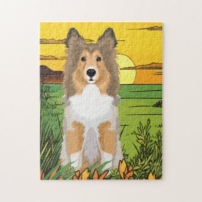 Collie Dog Jigsaw Puzzle (Vertical)